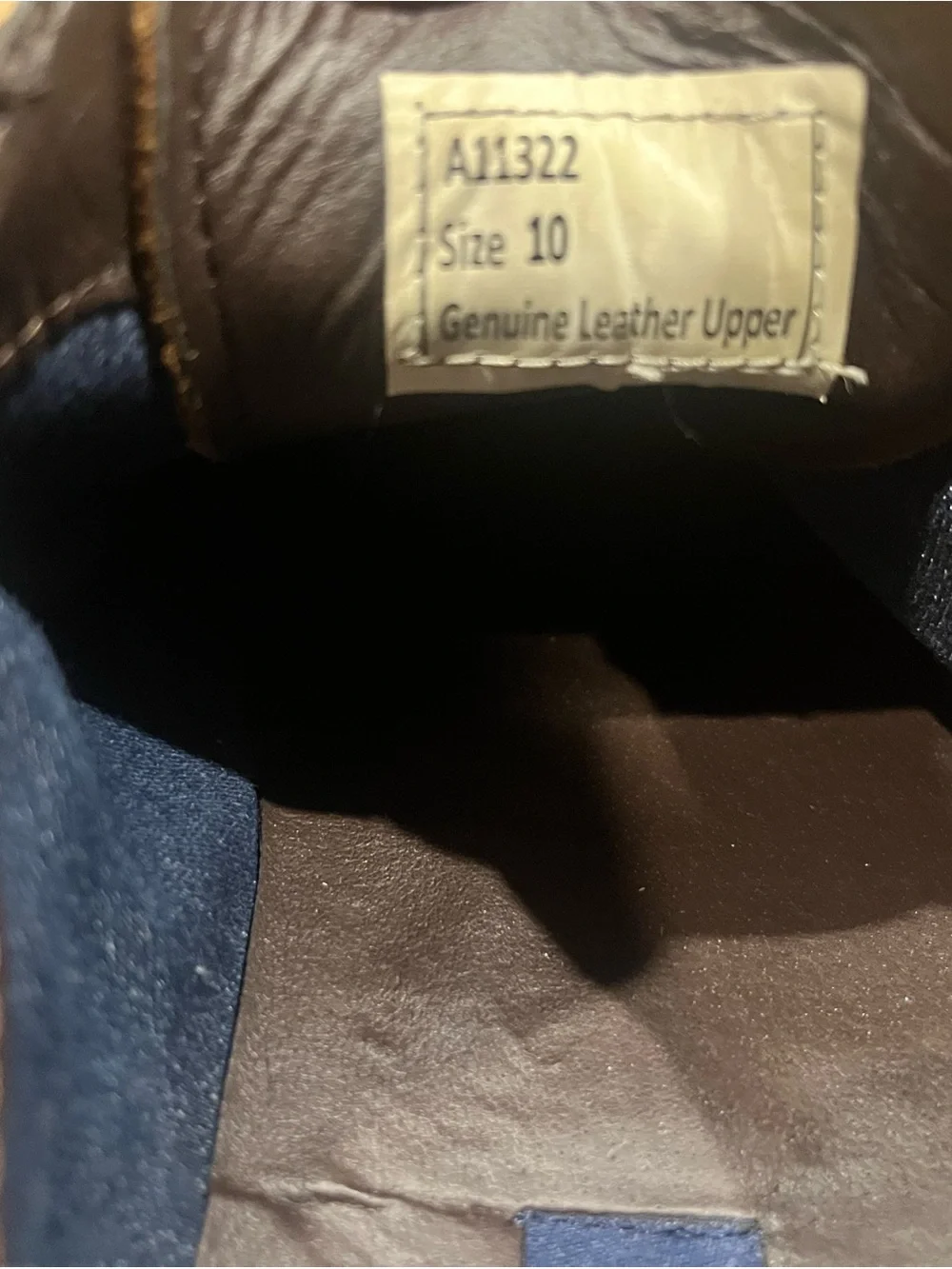 La Milano Men's Two Tone Wingtip Oxford Dress Shoes Navy Cognac Leather Size 10